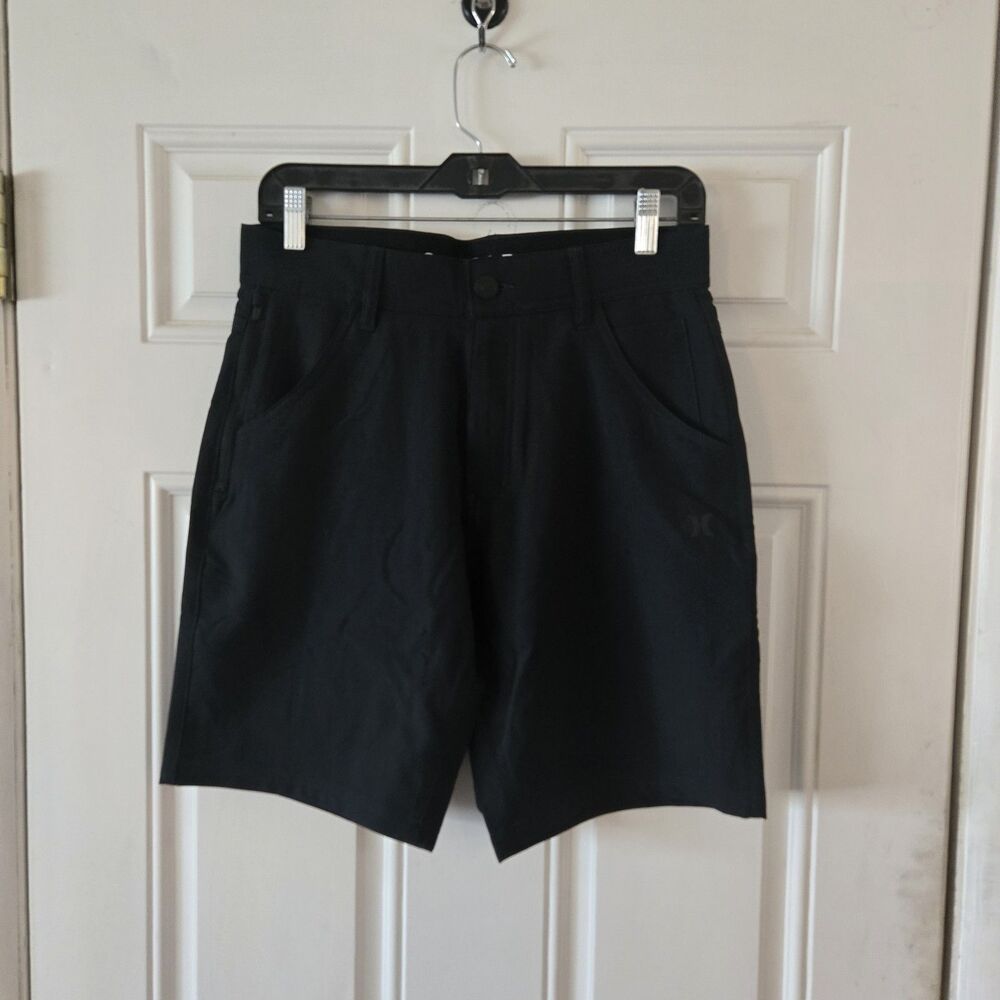 Hurley Mens 28 Black Hybrid Walk Shorts Stretch Golf Casual School NWOT